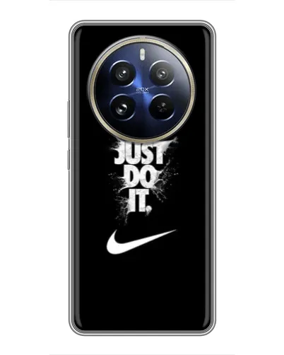 Чехол для Realme 12 Pro с картинкой «Текстовый принт Nike»