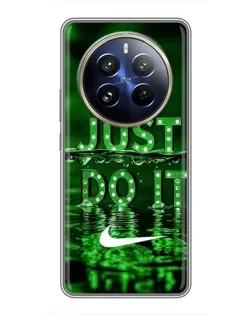 Чехол для Realme 12 Pro с картинкой «Зеленый неоновый Nike»