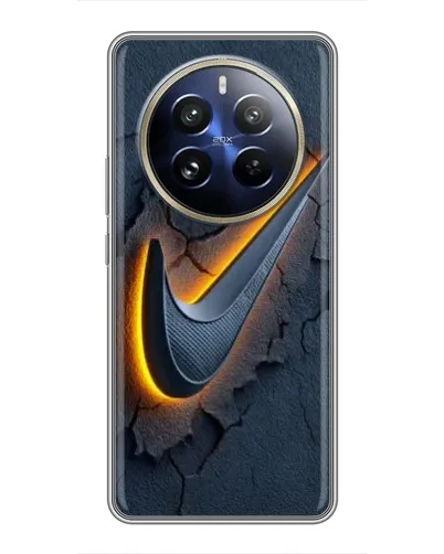 Чехол для Realme 12 Pro с картинкой «Объемный логотип Найк»