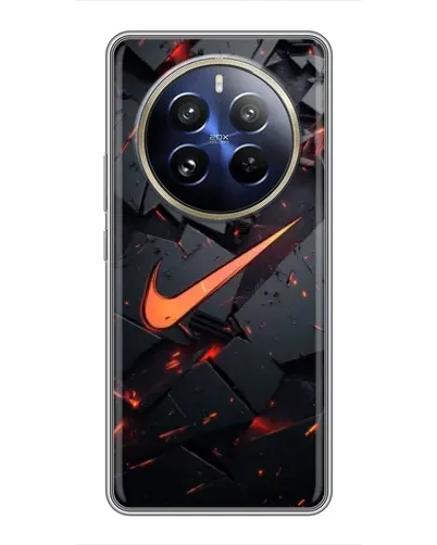 Чехол для Realme 12 Pro с картинкой «Nike — эффект разломов»