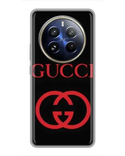 Чохол для Realme 12 Pro з картинкою «Gucci — червоний логотип»