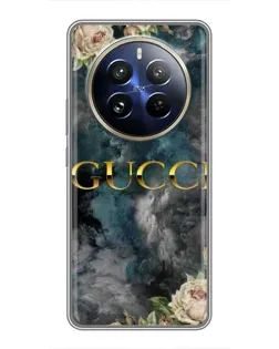 Чехол для Realme 12 Pro с картинкой «Абстрактные цветы Gucci»
