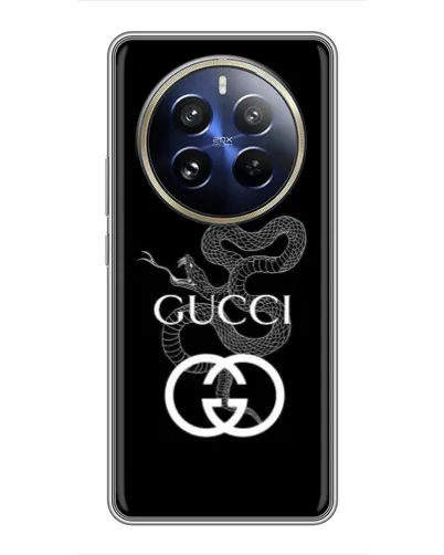 Чохол для Realme 12 Pro з картинкою «Gucci — срібна змія»