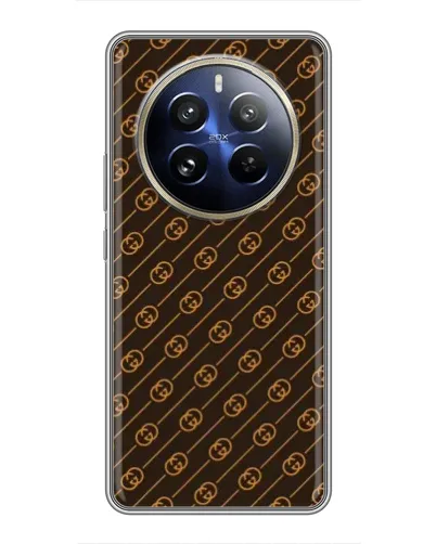 Чохол для Realme 12 Pro з картинкою «Gucci — золоті діагоналі»