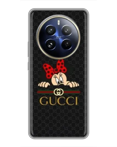 Чохол для Realme 12 Pro з картинкою «Мінні Маус Gucci — чорний»