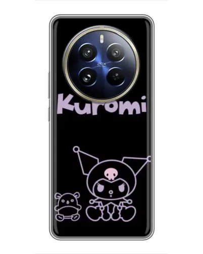 Чохол для Realme 12 Pro з картинкою «Kuromi — чорний мінімалізм» Чохол для Realme 12 Pro з картинкою «Kuromi — чорний мінімалізм»