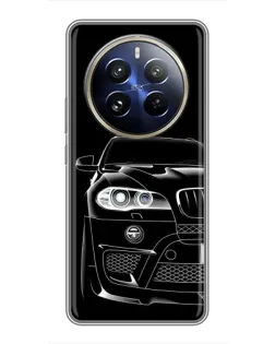 Чохол для Realme 12 Pro з картинкою «Темний силует BMW»