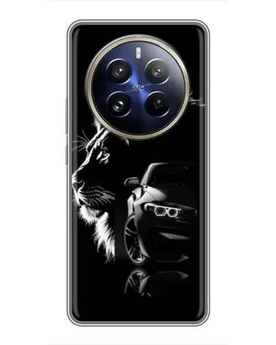 Чохол для Realme 12 Pro з картинкою «BMW та лев» Чохол для Realme 12 Pro з картинкою «BMW та лев»
