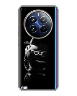 Чохол для Realme 12 Pro з картинкою «Силует BMW в темряві»