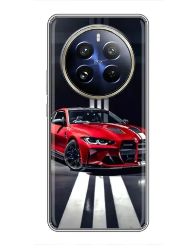 Чохол для Realme 12 Pro з картинкою «Червона BMW на дорозі» Чохол для Realme 12 Pro з картинкою «Червона BMW на дорозі»