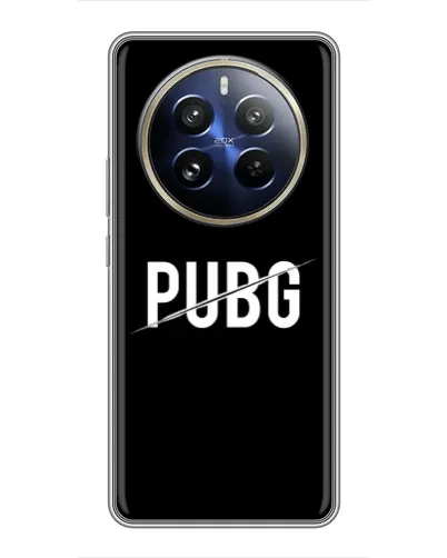 Чохол для Realme 12 Pro з картинкою «PUBG — білий логотип»