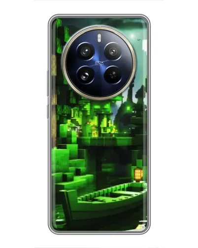 Чохол для Realme 12 Pro з картинкою «Minecraft лісовий пейзаж»
