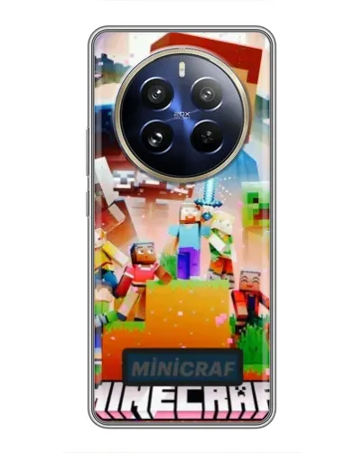 Чохол для Realme 12 Pro з картинкою «Minecraft герої гри»