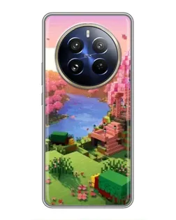 Чохол для Realme 12 Pro з картинкою «Рожеве дерево Minecraft»