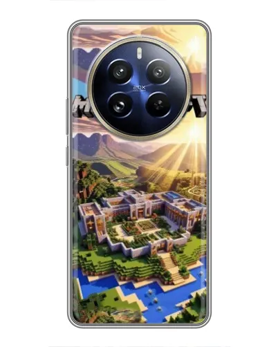 Чохол для Realme 12 Pro з картинкою «Minecraft панорама»