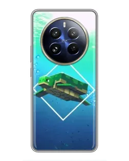 Чохол для Realme 12 Pro з картинкою «Черепаха Minecraft»