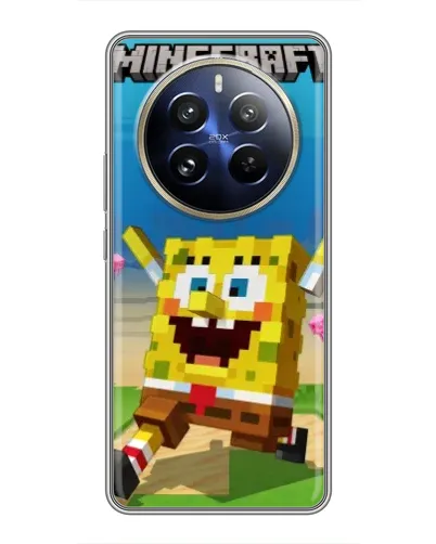 Чохол для Realme 12 Pro з картинкою «Губка Боб Minecraft» Чохол для Realme 12 Pro з картинкою «Губка Боб Minecraft»