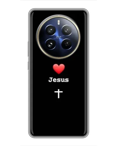 Чохол для Realme 12 Pro з картинкою «Серце - Jesus»