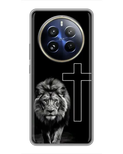 Чохол для Realme 12 Pro з картинкою «Лев та Хрест»