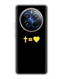 Чохол для Realme 12 Pro з картинкою «Серце та Хрест»