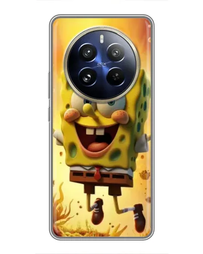 Чохол для Realme 12 Pro з картинкою «Губка Боб стрибає»
