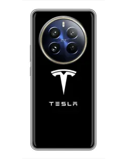 Чохол для Realme 12 Pro з картинкою «Tesla White Logo»