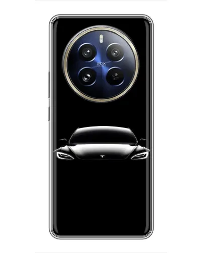 Чохол для Realme 12 Pro з картинкою «Фари Tesla Night» Чохол для Realme 12 Pro з картинкою «Фари Tesla Night»