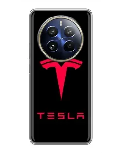 Чохол для Realme 12 Pro з картинкою «Tesla Red Logo»