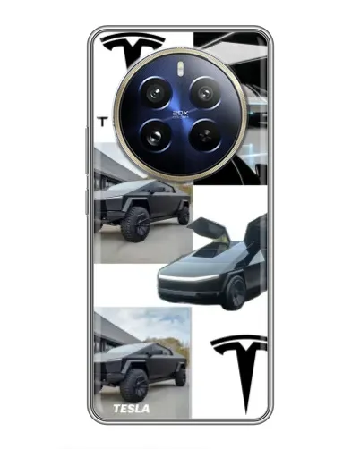 Чохол для Realme 12 Pro з картинкою «Колаж Cybertruck Tesla» Чохол для Realme 12 Pro з картинкою «Колаж Cybertruck Tesla»