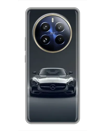 Чохол для Realme 12 Pro з картинкою «Mercedes на чорному» Чохол для Realme 12 Pro з картинкою «Mercedes на чорному»
