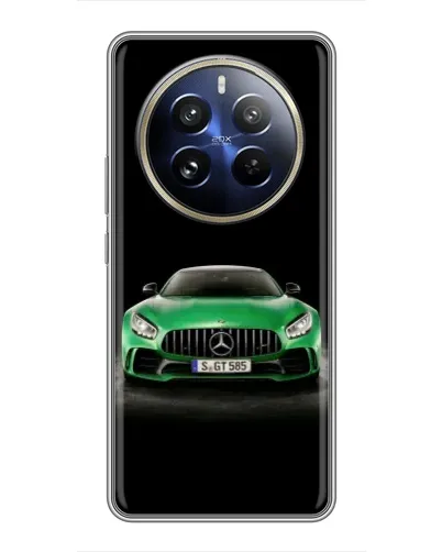 Чохол для Realme 12 Pro з картинкою «Mercedes — неоновий лого» Чохол для Realme 12 Pro з картинкою «Mercedes — неоновий лого»