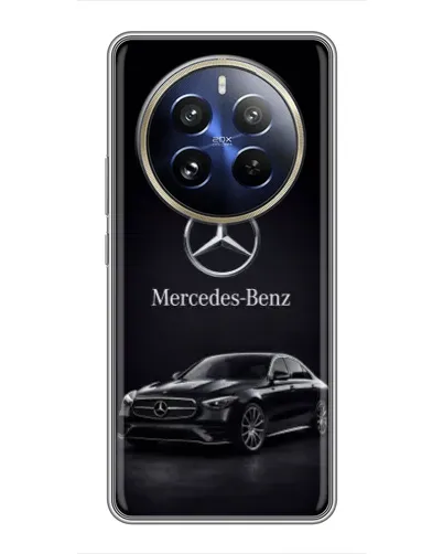 Чохол для Realme 12 Pro з картинкою «Mercedes — решітка радіатора» Чохол для Realme 12 Pro з картинкою «Mercedes — решітка радіатора»
