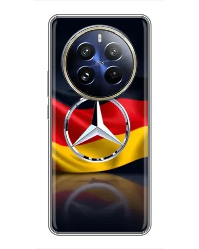 Чохол для Realme 12 Pro з картинкою «Mercedes — прапор Німеччини» Чохол для Realme 12 Pro з картинкою «Mercedes — прапор Німеччини»