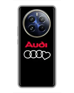 Чохол для Realme 12 Pro з картинкою «Логотип Audi Heart»
