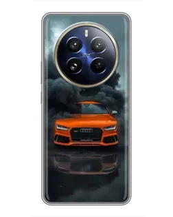 Чохол для Realme 12 Pro з картинкою «Audi у хмарах диму»