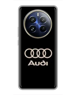 Чохол для Realme 12 Pro з картинкою «Audi — золотий логотип»
