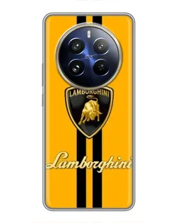 Чохол для Realme 12 Pro з картинкою «Lamborghini Stripe жовтий»