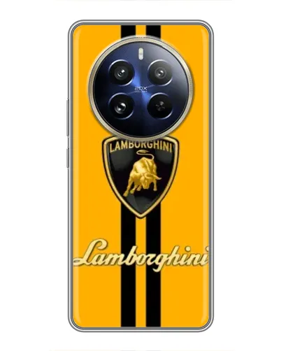 Чохол для Realme 12 Pro з картинкою «Lamborghini Stripe жовтий»