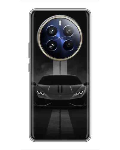Чохол для Realme 12 Pro з картинкою «Lamborghini симетрія доріг»