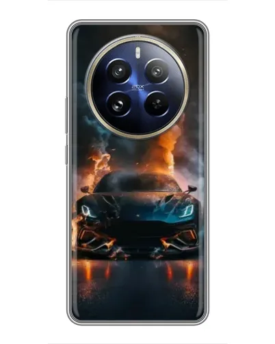 Чохол для Realme 12 Pro з картинкою «Lamborghini димна естетика»