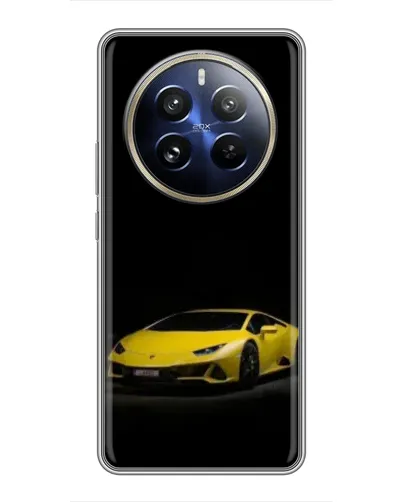 Чохол для Realme 12 Pro з картинкою «Lamborghini жовтий акцент»