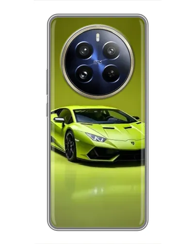 Чохол для Realme 12 Pro з картинкою «Салатовий Lamborghini Huracan»