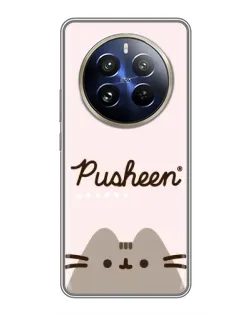 Чохол для Realme 12 Pro з картинкою «Pusheen логотип»