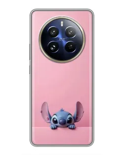 Чехол для Realme 12 Pro с картинкой «Stitch выглядывает»
