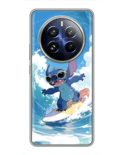 Чехол для Realme 12 Pro с картинкой «Стич на волне»