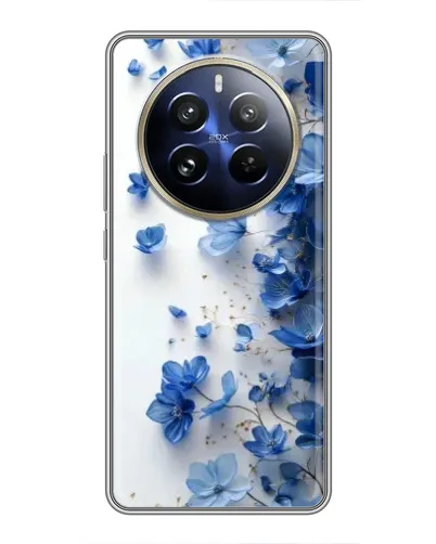 Чохол для Realme 12 Pro з картинкою «Блакитний квітковий каскад»