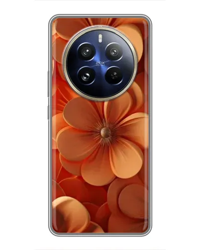 Чохол для Realme 12 Pro з картинкою «Помаранчева макро квітка»