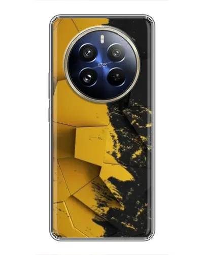 Чохол для Realme 12 Pro з картинкою «Золоті уламки геометрії»