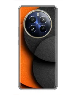 Чохол для Realme 12 Pro з картинкою «Геометрія помаранчевих кіл»