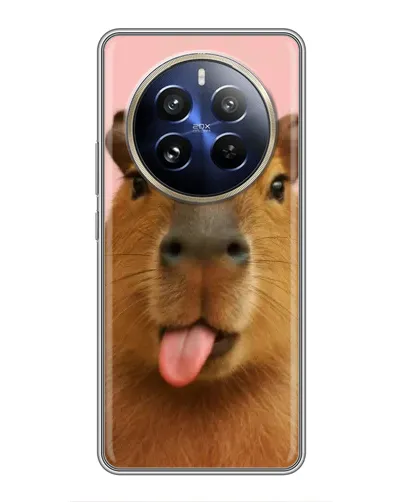 Чохол для Realme 12 Pro з картинкою «Капібара з язиком»
